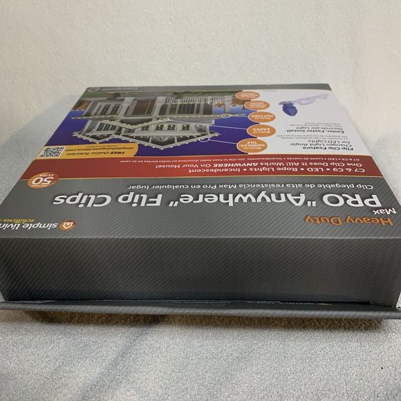 Max Pro "Anywhere" Flip Clips Lights 50 Count Simple Living Solution Heavy Duty - Picture 6 of 12